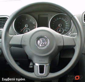 Κάλυμμα Τιμονιού Senda για VW Jetta (2010-2014) (ΣΥΜΒ: ΔΕΡΜΑΤΙΝΟ ΤΙΜΟΝΙ) - Μαύρα Γαζιά
