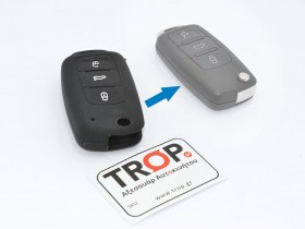 Προστατευτική Θήκη Σιλικόνης για Κλειδί VW, Seat & Skoda με 3 Κουμπιά